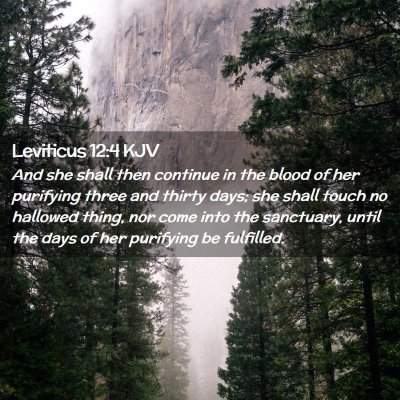 Leviticus 12:4 KJV Free Bible Images