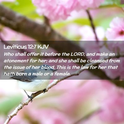 Leviticus 12:7 KJV Free Bible Images