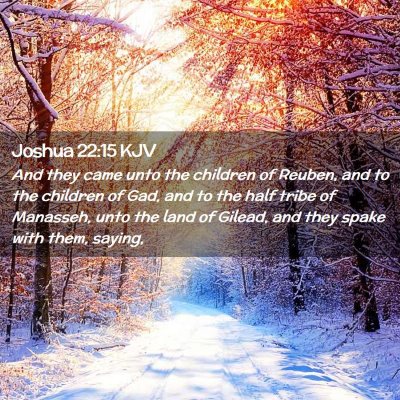 Joshua 22:15 KJV Free Bible Images