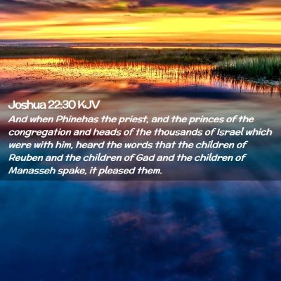 Joshua 22:30 KJV Free Bible Images