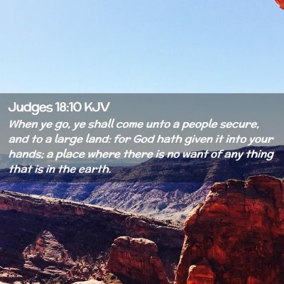 Judges 18:10 KJV Free Bible Images