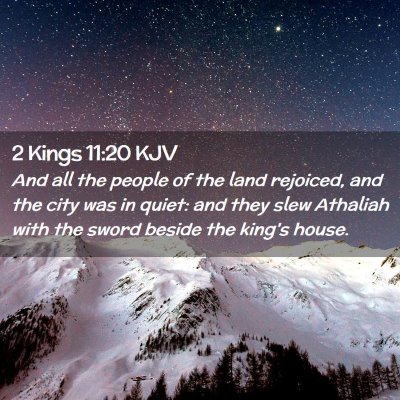 2 Kings 11:20 KJV Free Bible Images