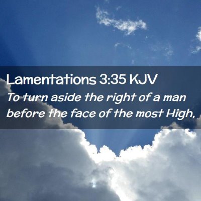 Lamentations 3:35 KJV Free Bible Images